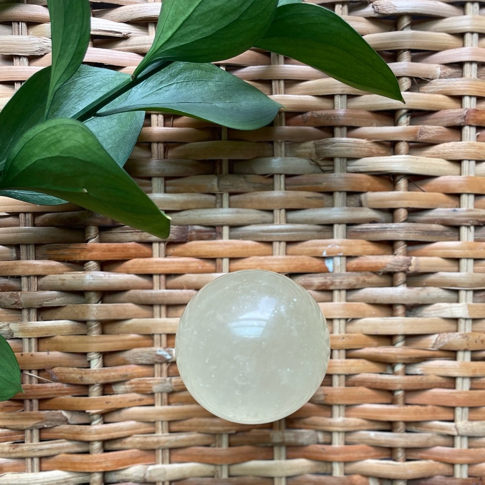 Off White Calcite Sphere 268g